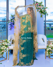 Load image into Gallery viewer, Emerald Green Somali Bridal Dirac ( Asma Collection)