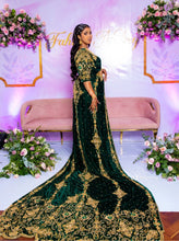 Load image into Gallery viewer, Jungle Green Velvet Bridal Dirac ( Hilac Collection )