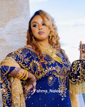 Load image into Gallery viewer, Navy Blue Somali Bridal Dirac ( Asmaa Collection)