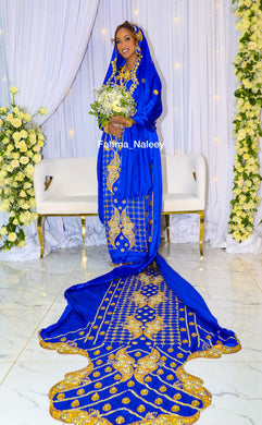 Royal Blue Somali Bridal Dirac ( Bilan Collection)