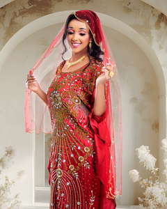 Arawela Dark Red Bridal Dirac