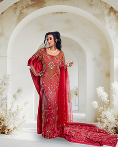 Arawela Dark Red Bridal Dirac