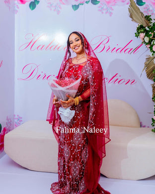 Haldhoor Dark Red Bridal Dirac ( New Collection)