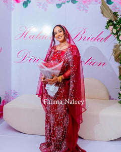 Haldhoor Dark Red Bridal Dirac ( New Collection)