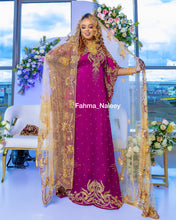 Load image into Gallery viewer, Mulberry Purple Somali Bridal Dirac ( Asma Collection)