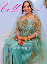 Load image into Gallery viewer, Haldhoor Mint Green Bridal Dirac ( New Collection)
