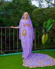 Load image into Gallery viewer, Lilac Velvet Bridal Dirac ( Ayat Collection )