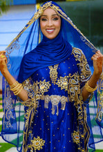 Load image into Gallery viewer, Navy Blue Lace Somali Bridal Dirac( Najma Collection)