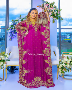 Mulberry Purple Somali Bridal Dirac ( Asma Collection)