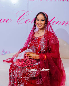 Haldhoor Dark Red Bridal Dirac ( New Collection)