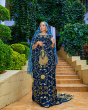 Load image into Gallery viewer, Teal Velvet Bridal Dirac ( Ayat Collection )