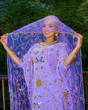 Load image into Gallery viewer, Lilac Velvet Bridal Dirac ( Ayat Collection )