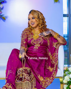 Mulberry Purple Somali Bridal Dirac ( Asma Collection)