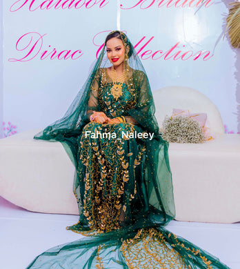 Haldhoor Jungle Green Lace Bridal Dirac ( New Collection)