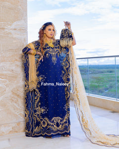 Navy Blue Somali Bridal Dirac ( Asmaa Collection)