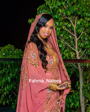 Load image into Gallery viewer, Dark Peach Somali Bridal Dirac ( Osob Collection )