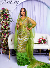 Load image into Gallery viewer, Olive Green Lace Bridal Dirac ( Daus Collection )