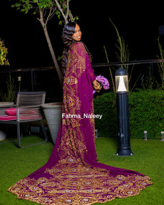 Mulberry Purple Somali Bridal Dirac ( Osob Collection)