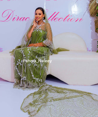 Haldhoor Olive green with Silver Details ( / New Collection)