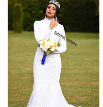 Load image into Gallery viewer, Mermaid Turtle Neck Wedding Gown