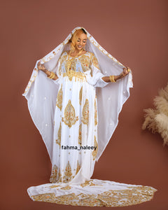 White Somali Bridal Dirac ( New Dahab Collection )