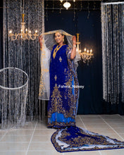 Load image into Gallery viewer, Royal Blue Velvet Bridal Dirac ( Beerlula Collection )