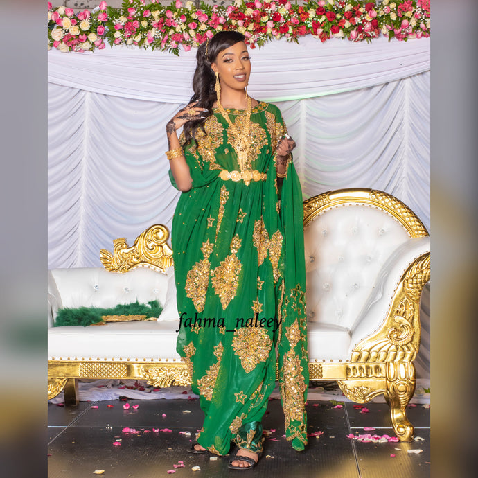 Jungle Green Bridal Dirac ( Dahab Collection )