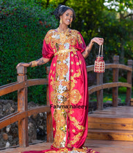 Load image into Gallery viewer, Dark Red Somali Bridal Dirac ( Dahab Collection )
