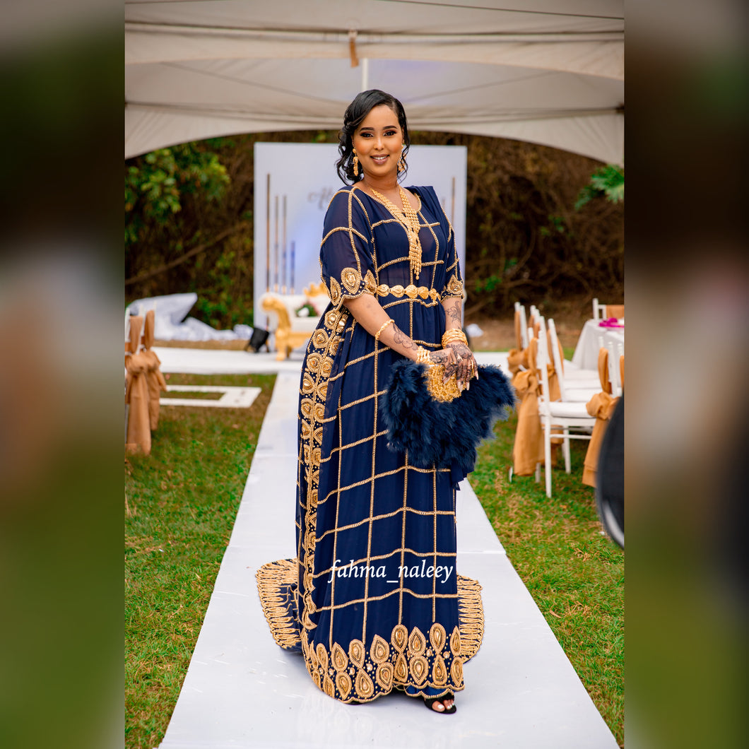 Navy Blue Bridal Dirac ( Beerlula Collection )
