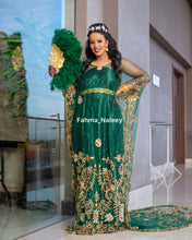 Load image into Gallery viewer, Emerald Green Lace Bridal Dirac