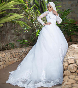 Rahma Ball Wedding Gown with Detachable Tail
