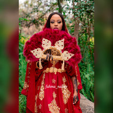 Load image into Gallery viewer, Dark Red Bridal Dirac ( Dahab Collection )