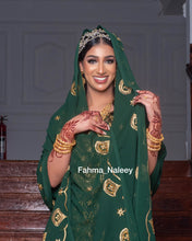 Load image into Gallery viewer, Emerald Green Bridal Dirac ( Iftin Collection )