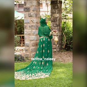 Saafi Jungle Green Somali Bridal Dirac