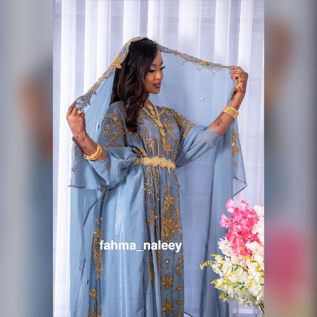 Grey Somali Bridal Dirac ( Astur Collection)