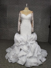 Load image into Gallery viewer, Ruffle Mermaid Wedding Gown