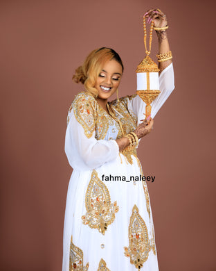 White Somali Bridal Dirac ( New Dahab Collection )