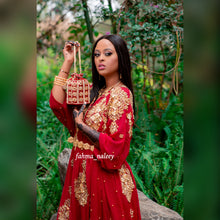 Load image into Gallery viewer, Dark Red Bridal Dirac ( Dahab Collection )