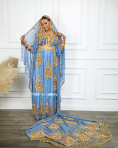 Dahabo Blue_Grey Somali Bridal Dirac ( New Dahab Collection )