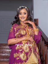 Load image into Gallery viewer, Mulberry Purple Bridal Dirac ( Iftin Collection )