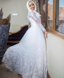 Rahma Ball Gown with Detachable Tail
