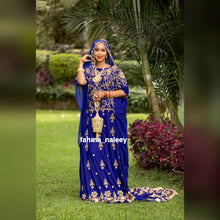 Load image into Gallery viewer, Hodan Royal Blue Somali Bridal Durac