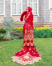 Load image into Gallery viewer, Dark Red Ugbad Bridal Dirac ( UGBAD COLLECTION)